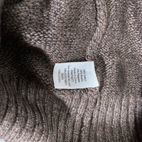 NEW Sonoma Men's Size XL Super Soft Knit 1/4 Zip Sweater Light Brown - Picture 10 of 10
